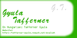 gyula tafferner business card